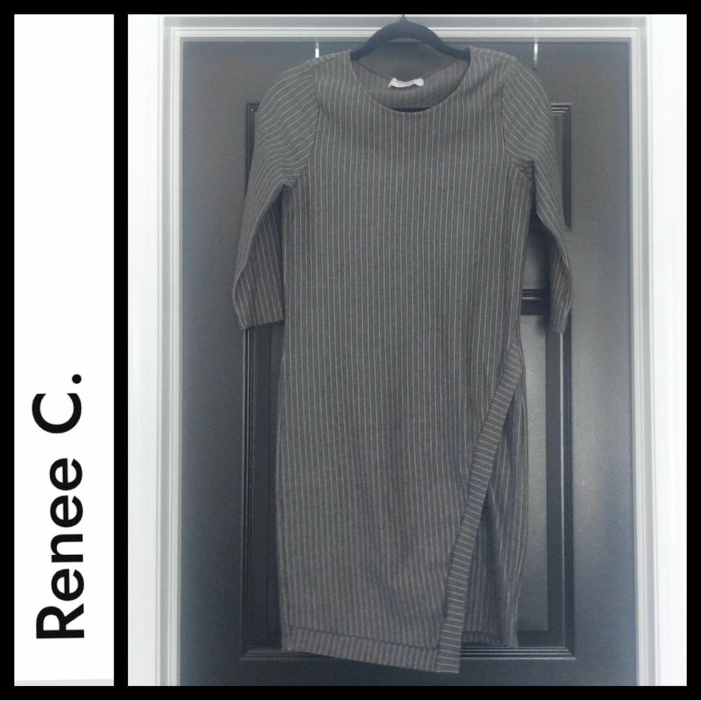 NWOT Renee C. Pinstripe Ponte Dress